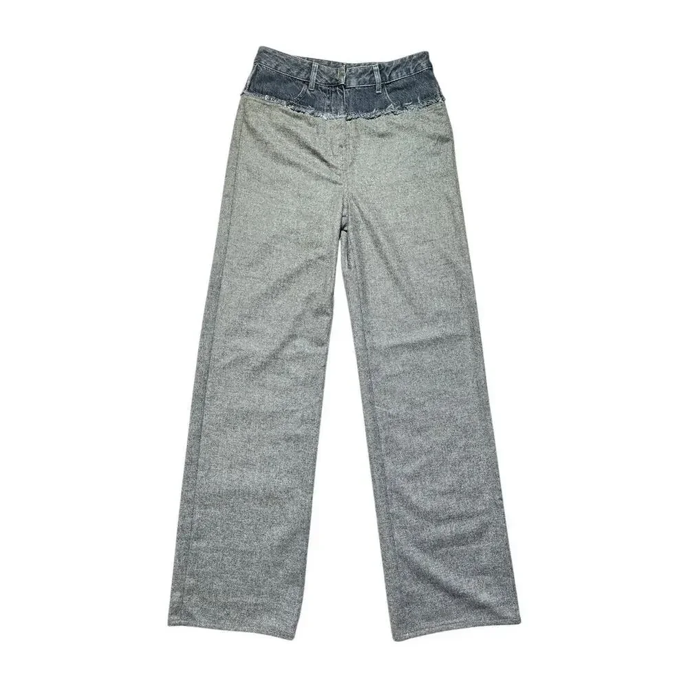 $1,820 hybrid paneled denim/wool trouser - Picture 3 of 7